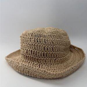 Cos Crocheted Straw Bucket Sun Hat